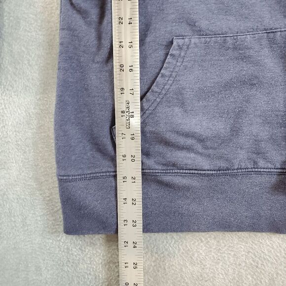 Harley-Davidson Hoodie Women Small Blue Fleece Lined V Neck Drawstring Pullover - Picture 5 of 10